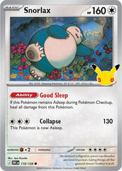 Pokémon Snorlax 30C-119/128 — English Single Card
