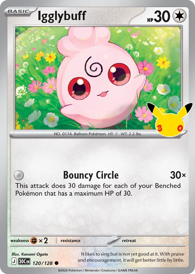 Pokémon Igglybuff 30C-120/128 — English Single Card