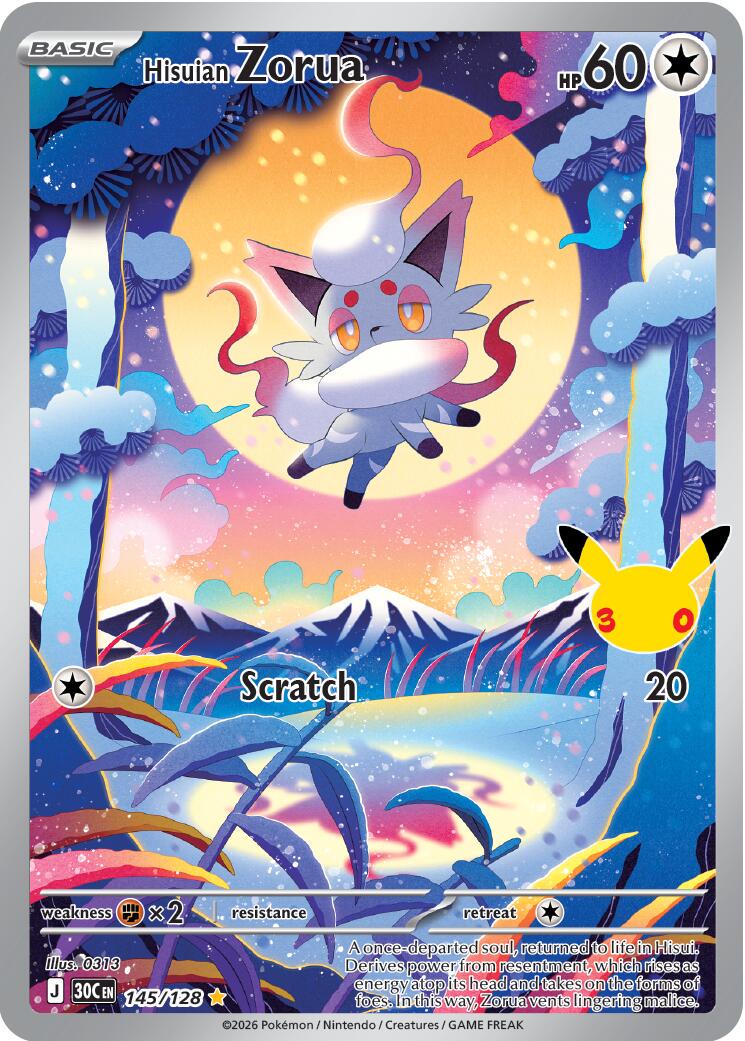 Pokémon Hisuian Zorua 30C-145/128 — English Single Card