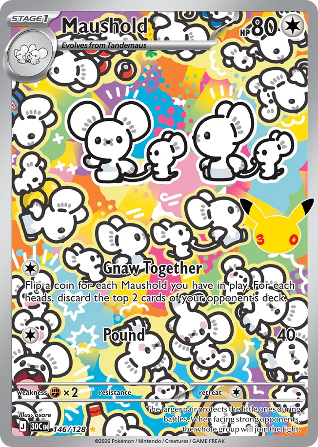 Pokémon Maushold 30C-146/128 — English Single Card