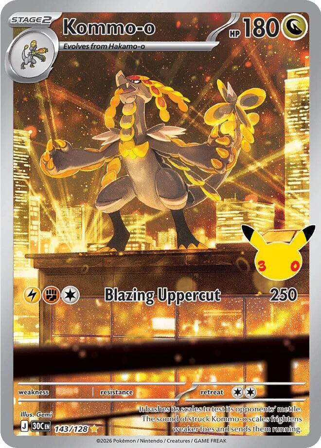 Pokémon Kommo-o 30C-143/128 — English Single Card