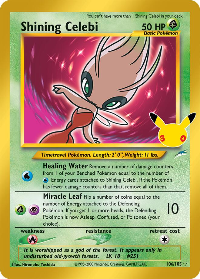Pokémon Shining Celebi NEOD-106(30C) — English Single Card