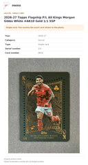 Item details and original photo for 2026-27 Topps Flagship P/L All Kings Morgan Gibbs White #AK10 Gold 1/1 SSP.