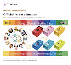 Official release image for Card.fun Disney 100 Years of Wonder Joyful Collectible Card Box.