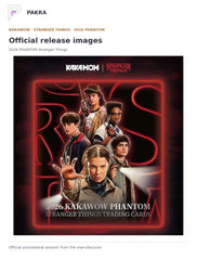 Official release image for Kakawow 2026 PHANTOM Stranger Things Official Collectible Cards Box.