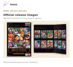 Official release image for ONE PIECE Card Game Mini Tin Pack Set Vol.3 - Japanese.