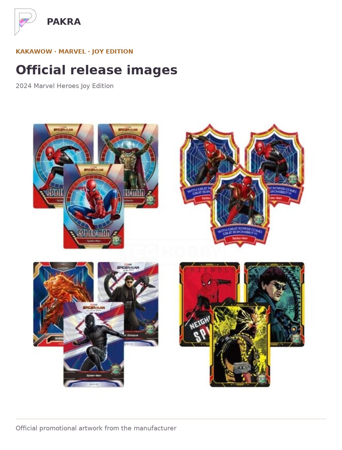 Official release image for Kakawow 2024 Marvel Heroes Joy Edition Collectible Card Box.