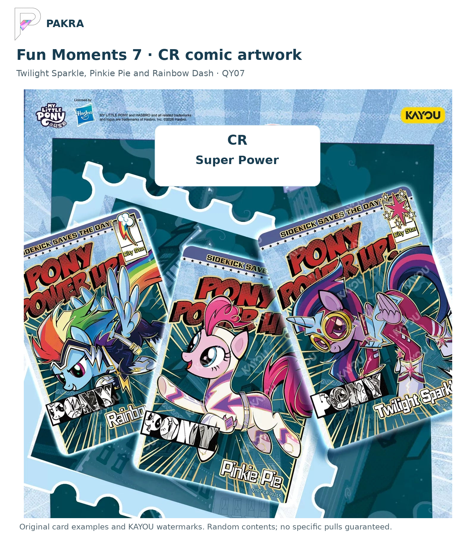 Original KAYOU Chinese Fun Moments 7 QY07 CR Super Power comic artwork with English explanation