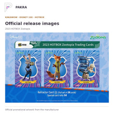 Official release image for Kakawow 2023 HOTBOX Disney Zootopia Collectible Cards Box.