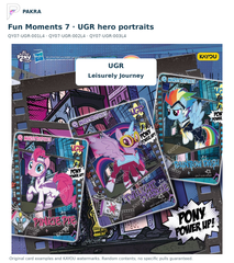 Original QY07 UGR Leisurely Journey hero cards 001L4, 002L4 and 003L4, with English explanation