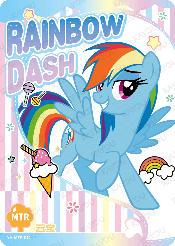 YH-MTR-011 KAYOU MLP Rainbow Edition Rainbow 3 MTR bundle card