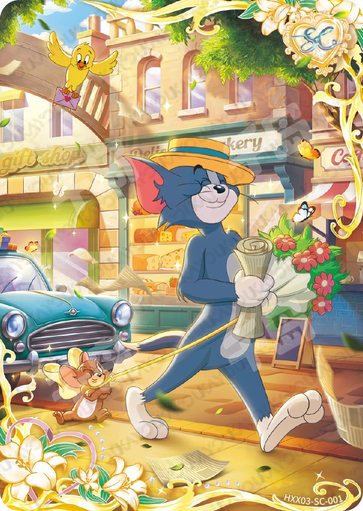 HXX03-SC-001 Sweet Date 001 - Tom with Flowers - KAYOU Tom and Jerry Series 3 SC single card