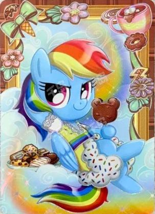 KAYOU My Little Pony Crispy Rice crossover Rainbow Dash promotional card