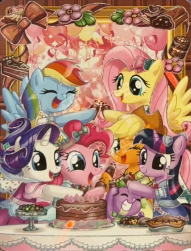 KAYOU My Little Pony Crispy Rice crossover Hidden Family Portrait promotional card