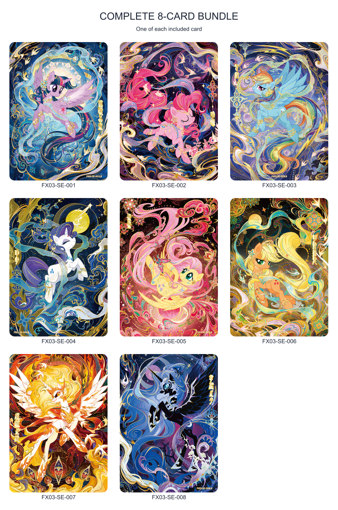 Full bundle containing all 8 included cards