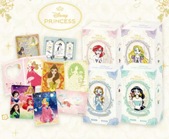 Card.fun Disney Princess commemorative collectible card artwork with Ariel, Rapunzel, Belle and Jasmine packaging and example cards