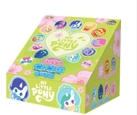 MLP Blind Box lazy sitting plush blind bag green display box with pony character icons