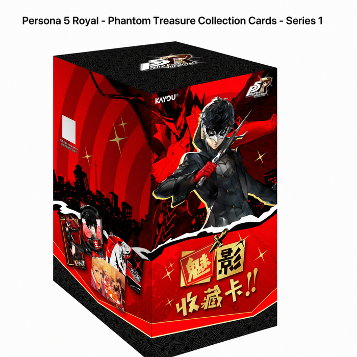 KAYOU Persona 5 Royal Phantom Treasure Collection Cards Series 1 display box with 18 packs