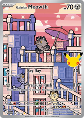 Pokémon Galarian Meowth 30C-141/128 — English Single Card