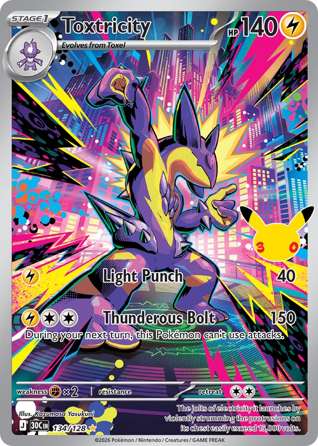 Pokémon Toxtricity 30C-134/128 — English Single Card