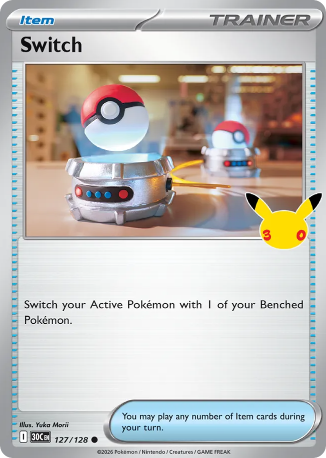 Pokémon Switch 30C-127/128 — English Single Card