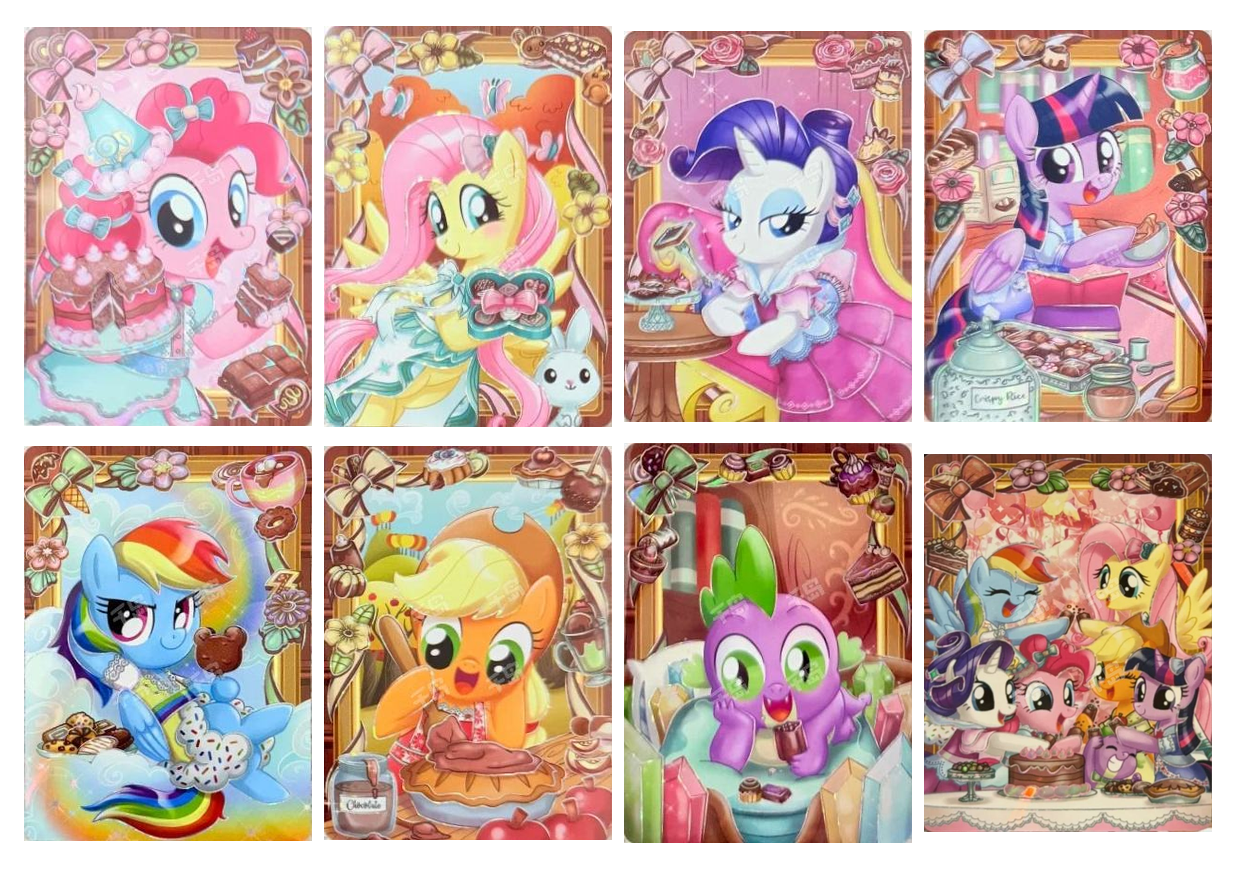 KAYOU My Little Pony Crispy Rice crossover complete 8-card bundle