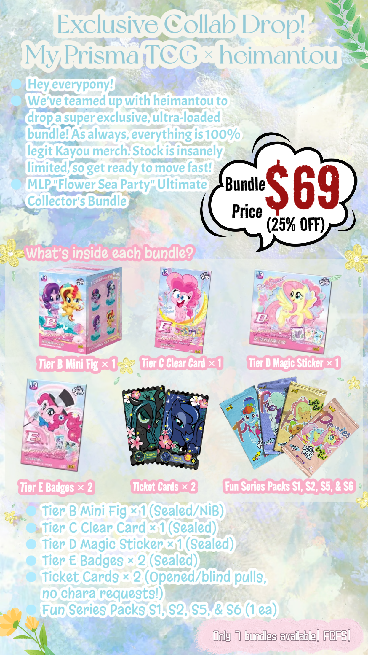 MLP Flower Sea Party Collector Bundle promotional poster