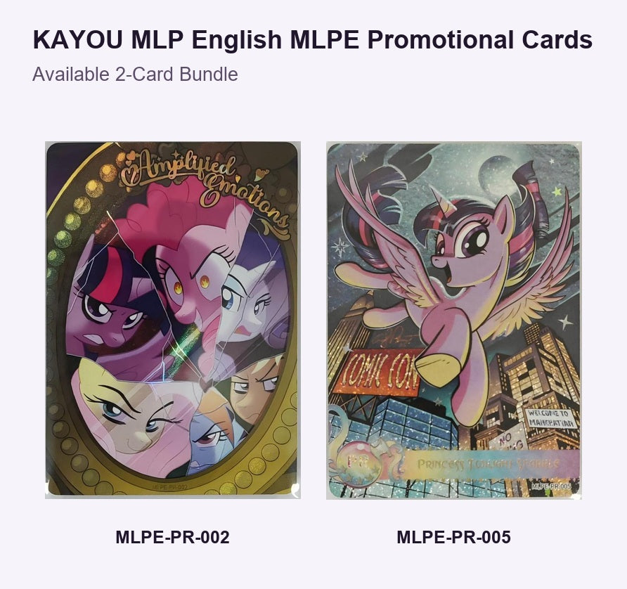 KAYOU MLP English MLPE-PR-002 and MLPE-PR-005 exact two-card bundle