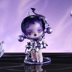 POP MART SKULLPANDA The Sound - The Admiration figure in a purple display setting