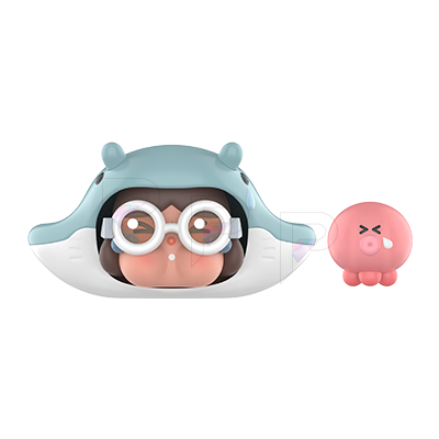POP MART CRYBABY Cry Me an Ocean - The Manta Ray individual figure on white