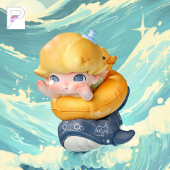 POP MART DIMOO Memories We Hold First Swim, official styled product detail image with PAKRA logo