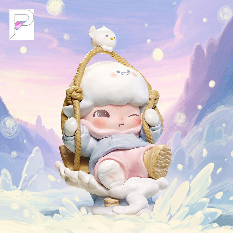 POP MART DIMOO Memories We Hold Snowfield Swing, official styled product detail image with PAKRA logo