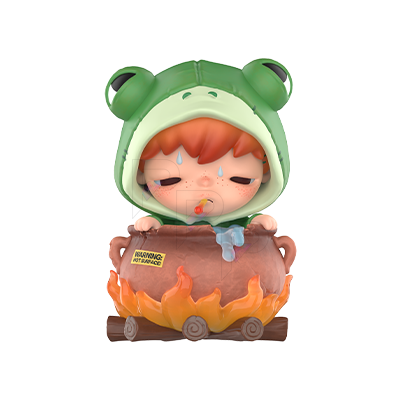 POP MART Hirono Tamed Wildgrass - Boiling Frog individual figure on white