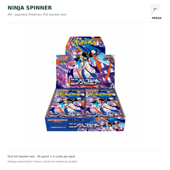 Ninja Spinner M4 Japanese booster box on white with PAKRA logo
