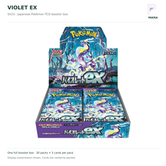 Violet ex SV1V Japanese booster box on white with PAKRA logo