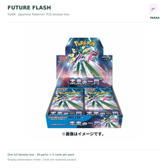 Future Flash SV4M Japanese booster box on white with PAKRA logo