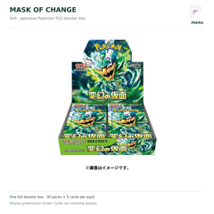 Mask of Change SV6 Japanese booster box on white with PAKRA logo