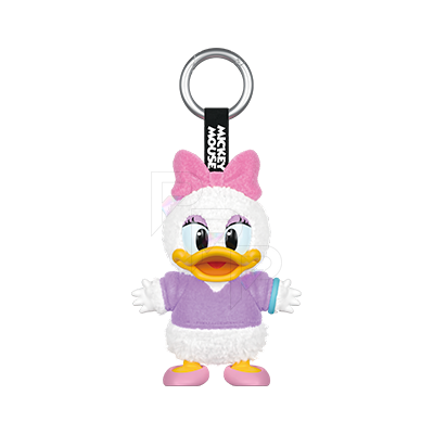 POP MART Mickey Family Cute Together - Daisy Plush Keychain selected plush keychain on white