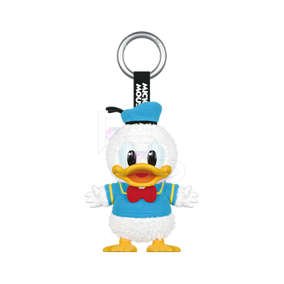 POP MART Mickey Family Cute Together - Donald Plush Keychain selected plush keychain on white