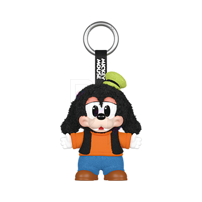 POP MART Mickey Family Cute Together - Goofy Plush Keychain selected plush keychain on white