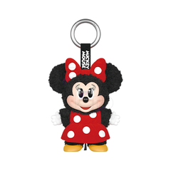 POP MART Mickey Family Cute Together - Minnie Plush Keychain selected plush keychain on white