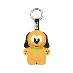 POP MART Mickey Family Cute Together - Pluto Plush Keychain selected plush keychain on white