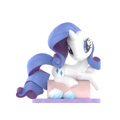 POP MART My Little Pony Leisure Afternoon - Rarity - Strawberry Cake Roll selected selected character design on white