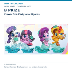 PAKRA KAYOU My Little Pony Wave 2 Flower Sea Party B Prize: Flower Sea Party mini figures. 4 designs shown