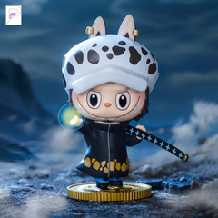 THE MONSTERS × One Piece Trafalgar Law, official styled product detail image with PAKRA logo