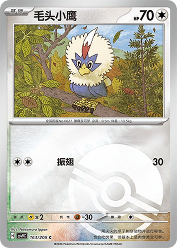 Rufflet CSV9C-163/208 C Poké Ball Foil — Simplified Chinese Pokémon card