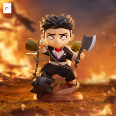 POP MART Demon Slayer Kimetsu no Yaiba Battle - Gyomei Himejima, official styled product detail image with PAKRA logo