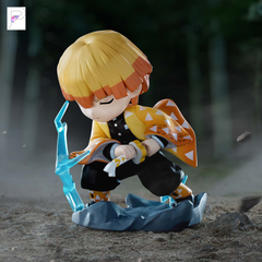POP MART Demon Slayer Kimetsu no Yaiba Battle - Zenitsu Agatsuma, official styled product detail image with PAKRA logo