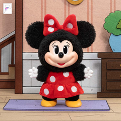 POP MART Mickey Family Cute Together - Minnie Plush Keychain, official styled product detail image with PAKRA logo