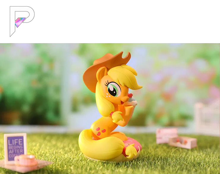 POP MART My Little Pony Leisure Afternoon - Applejack - Donut Ice Cream, product detail photograph with PAKRA logo
